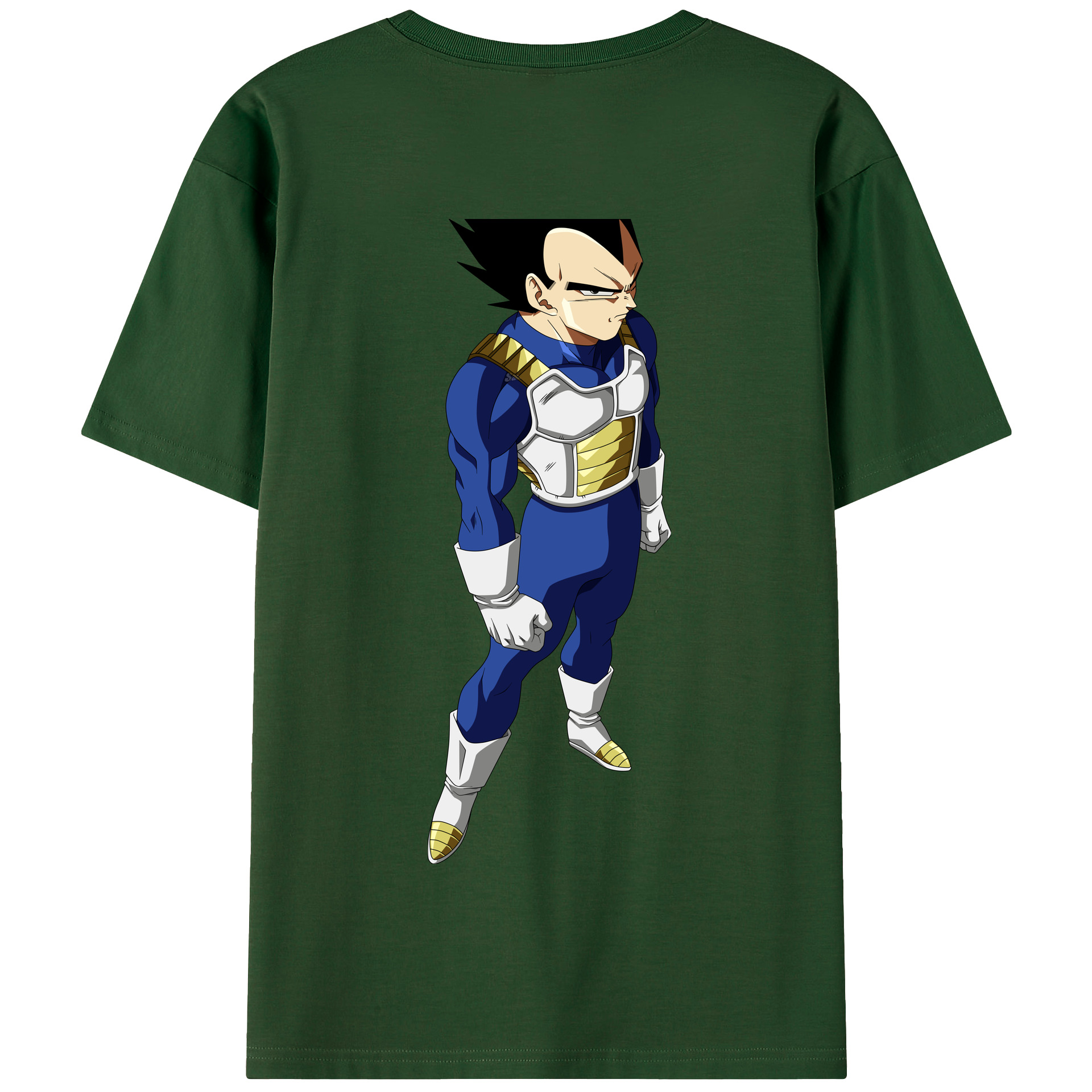 （画像用） ドラゴンボール ベジータ四世（Bejīta Yonsei）DRAGON BALL Vegeta IV 綿100％半袖Tシャツ（背面プリント）